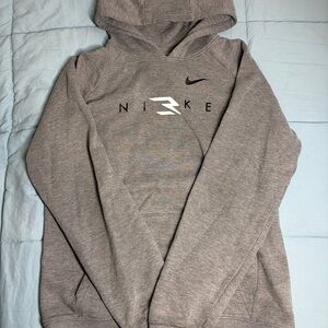 Nike Gray Crewneck Pullover with Contrast Logo